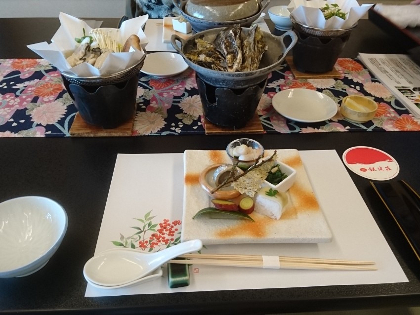 赤穂の海の絶景温泉つきカキ会席ランチ